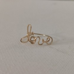 Bague Love - Gold filled...